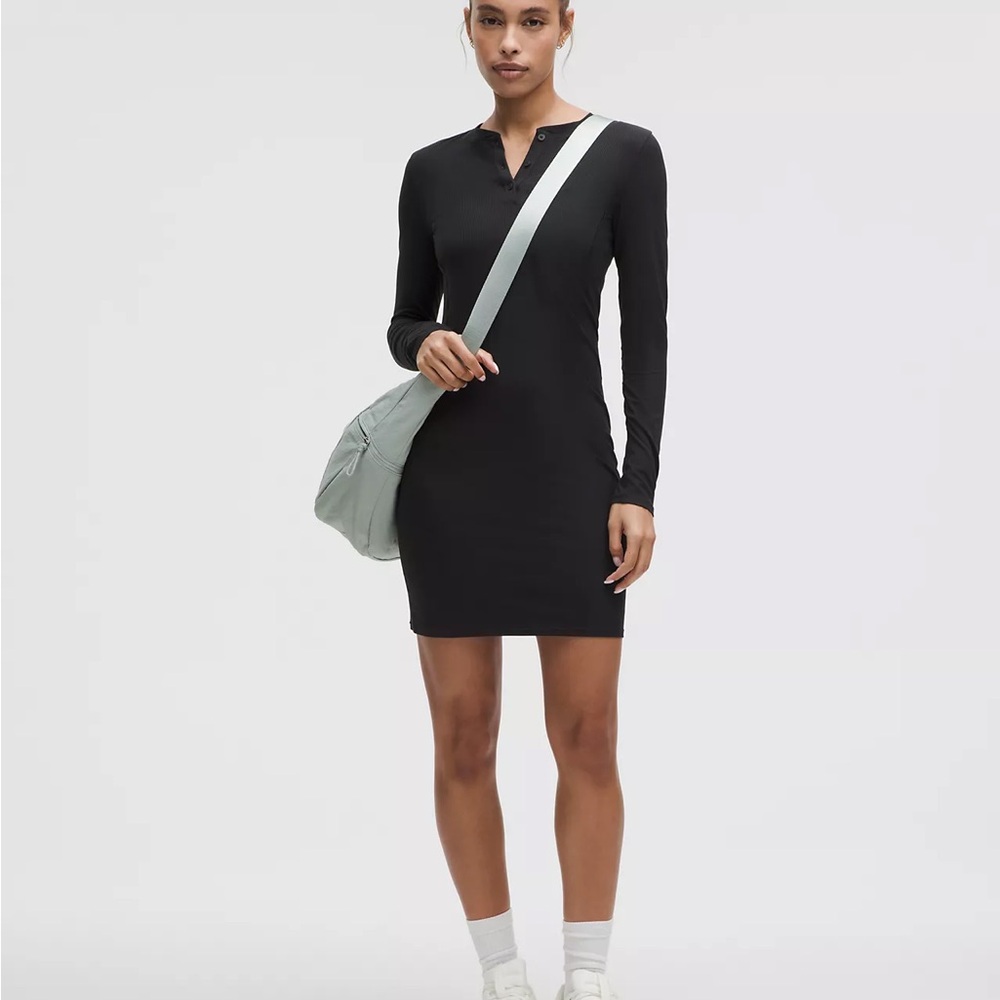 Lululemon All Aligned Ribbed Long-Sleeve Henley Dress